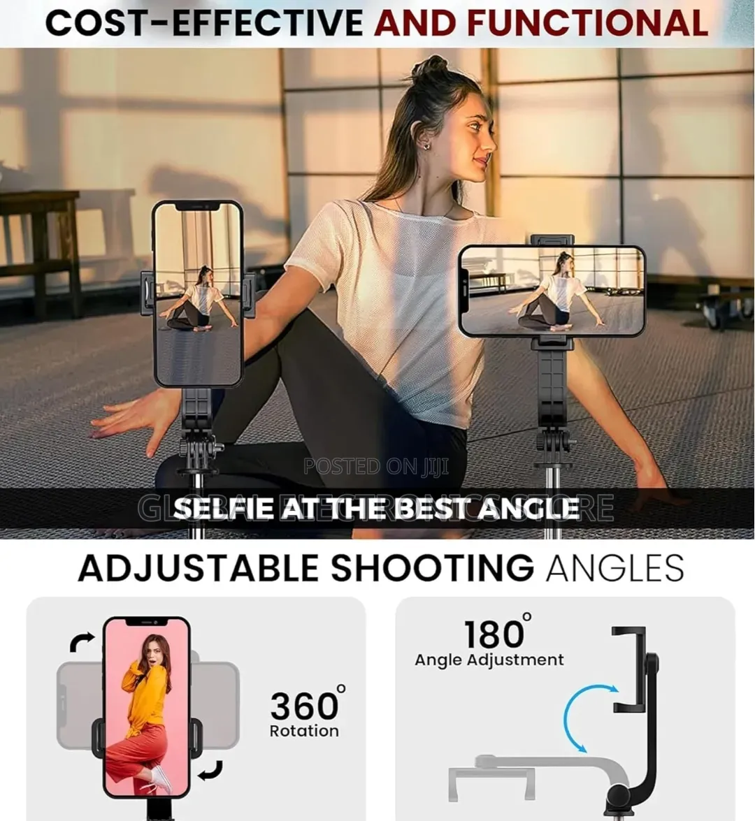 Smart Selfie Stick Tripod | Stable Stand|Bluetooth Remote Control