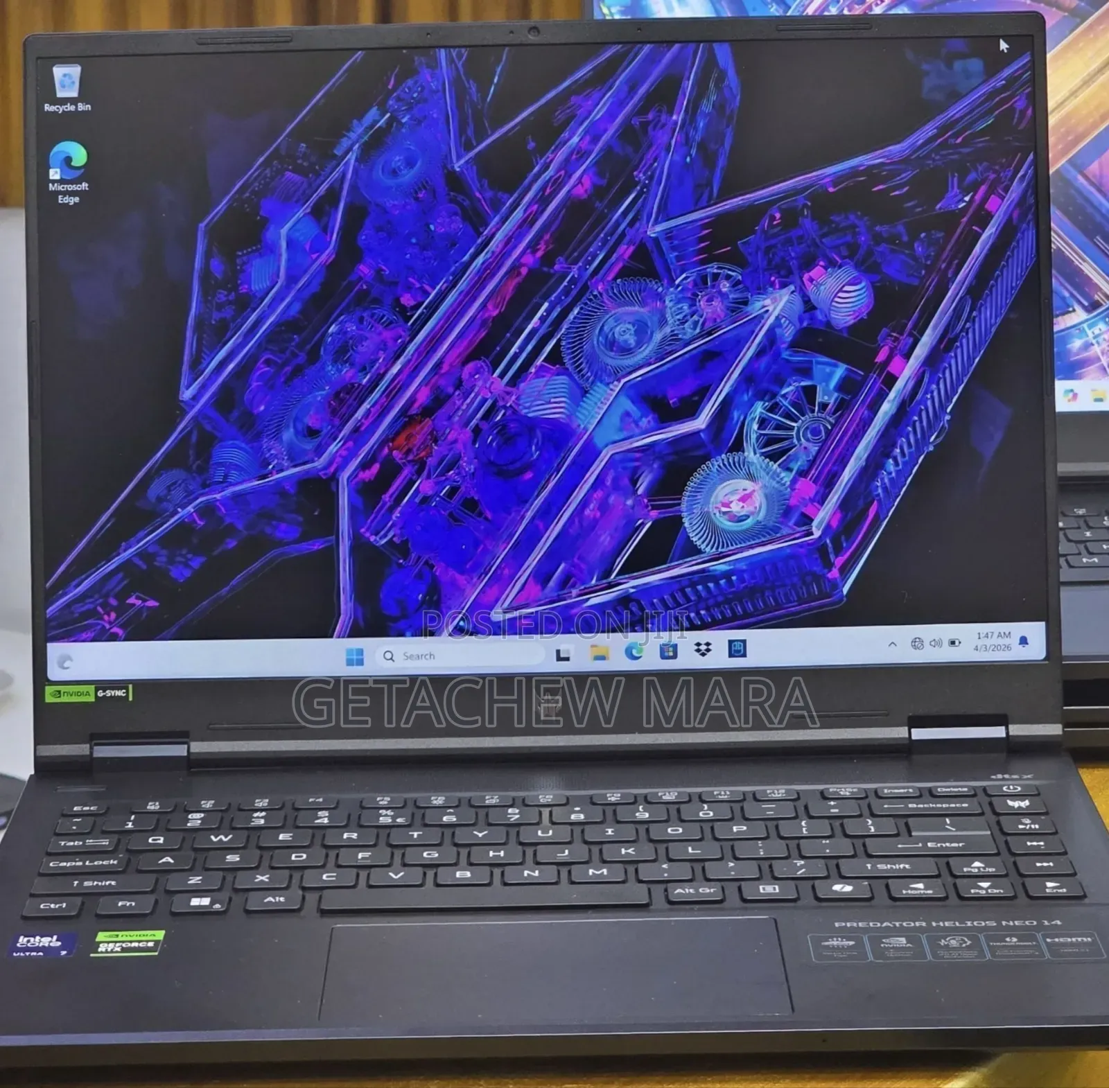 New Laptop Acer Predator Helios Neo 16 16GB Intel Core Ultra 7 SSD 1T