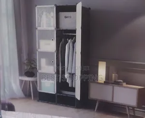 Storage Wardrobe Plastic Metal የልብስ ቁምሳጥን Cupboard
