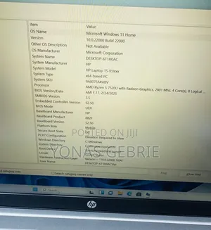 New Laptop HP 8GB AMD Ryzen 5 SSD 512GB