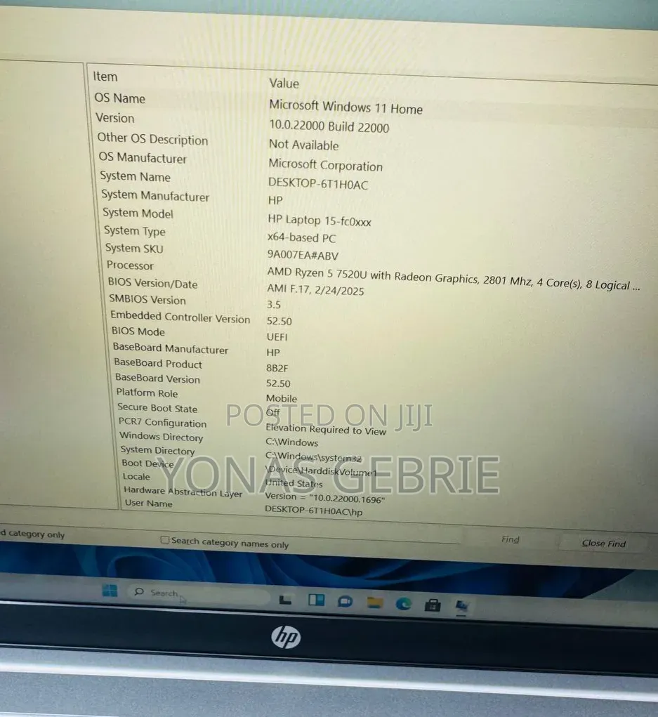 New Laptop HP 8GB AMD Ryzen 5 SSD 512GB