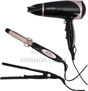 Krypton Hair Dryer With Straightener and Hair Curler (3 in 1 )