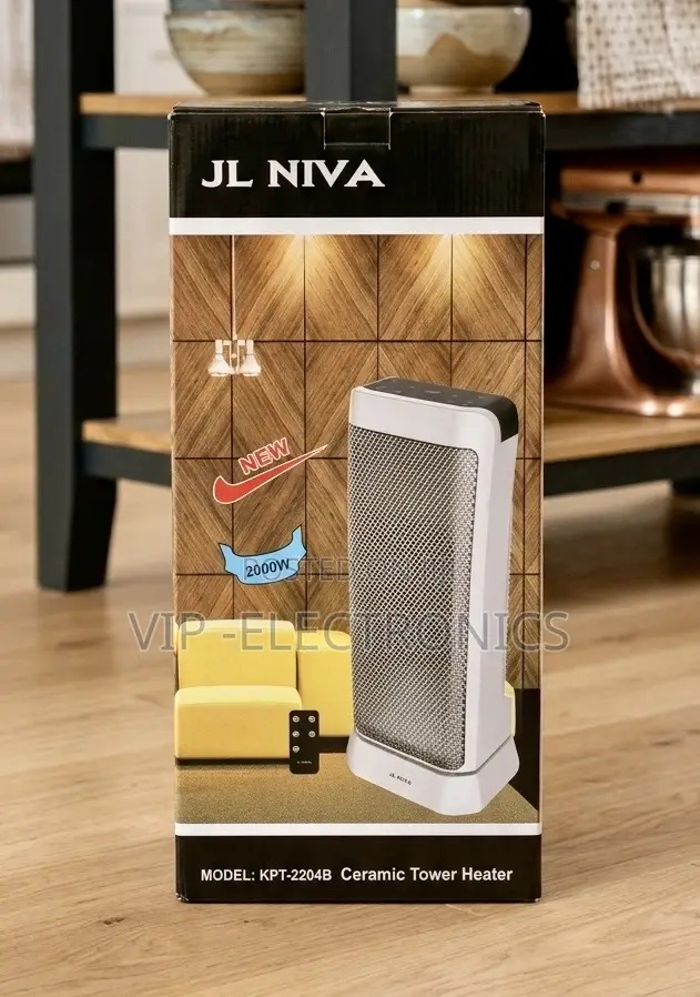 Jl Niva Ceramic Tower Heater With Remote Control – 2000w (Model KPT-