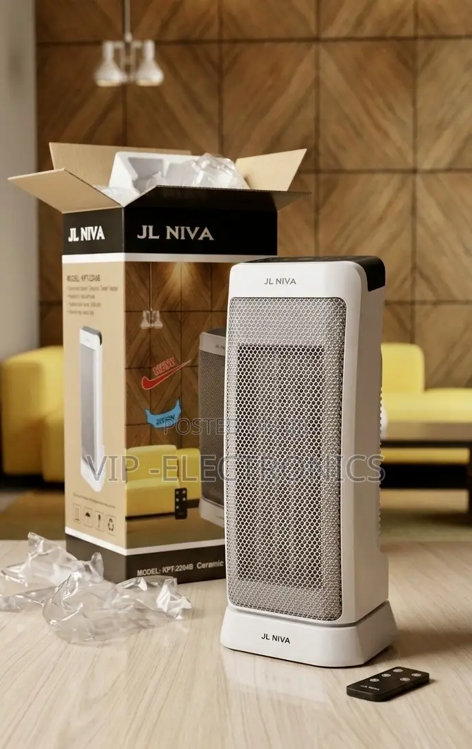 Jl Niva Ceramic Tower Heater With Remote Control – 2000w (Model KPT-
