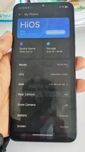 Tecno Pop 20 128 GB Black
