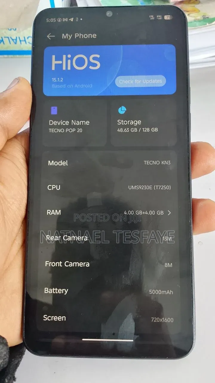 Tecno Pop 20 128 GB Black