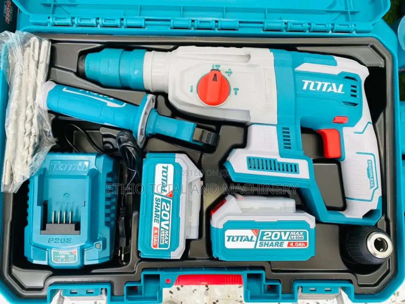 Total Li-Ion 20v Cordless Rotary Hammer Drill Chargeable