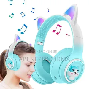 New Design Akz-02e Cat Headphone Pc Bluetooth Over-Ear Headphones