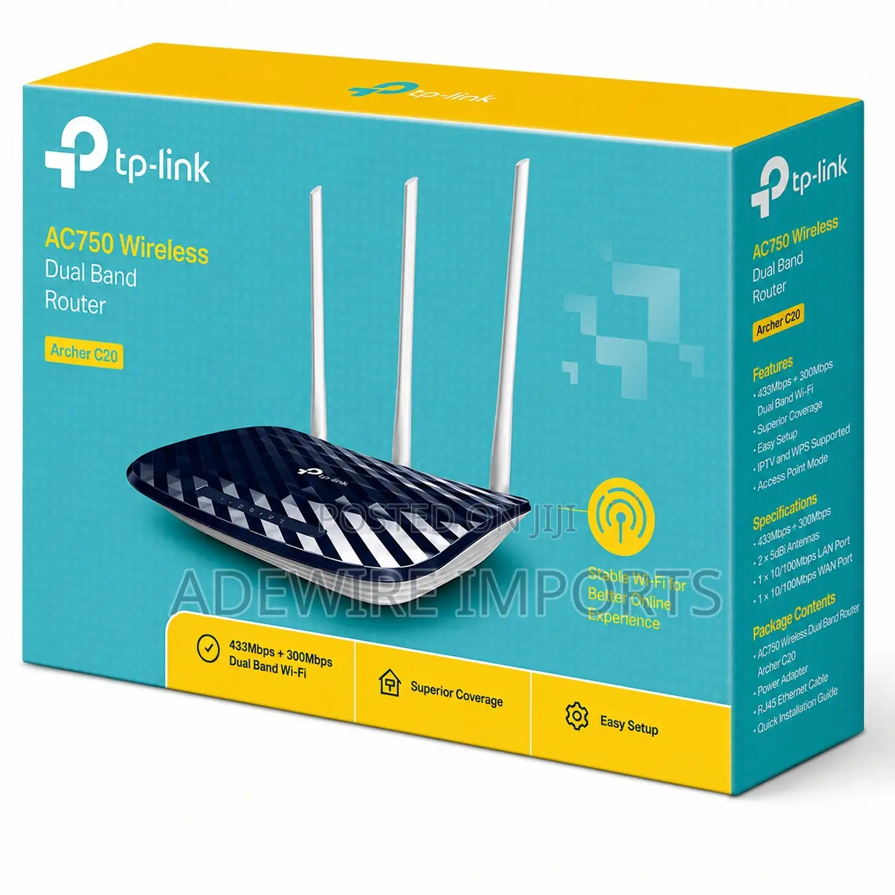 Tp-Link Archer C20_ac750 Router With Vat