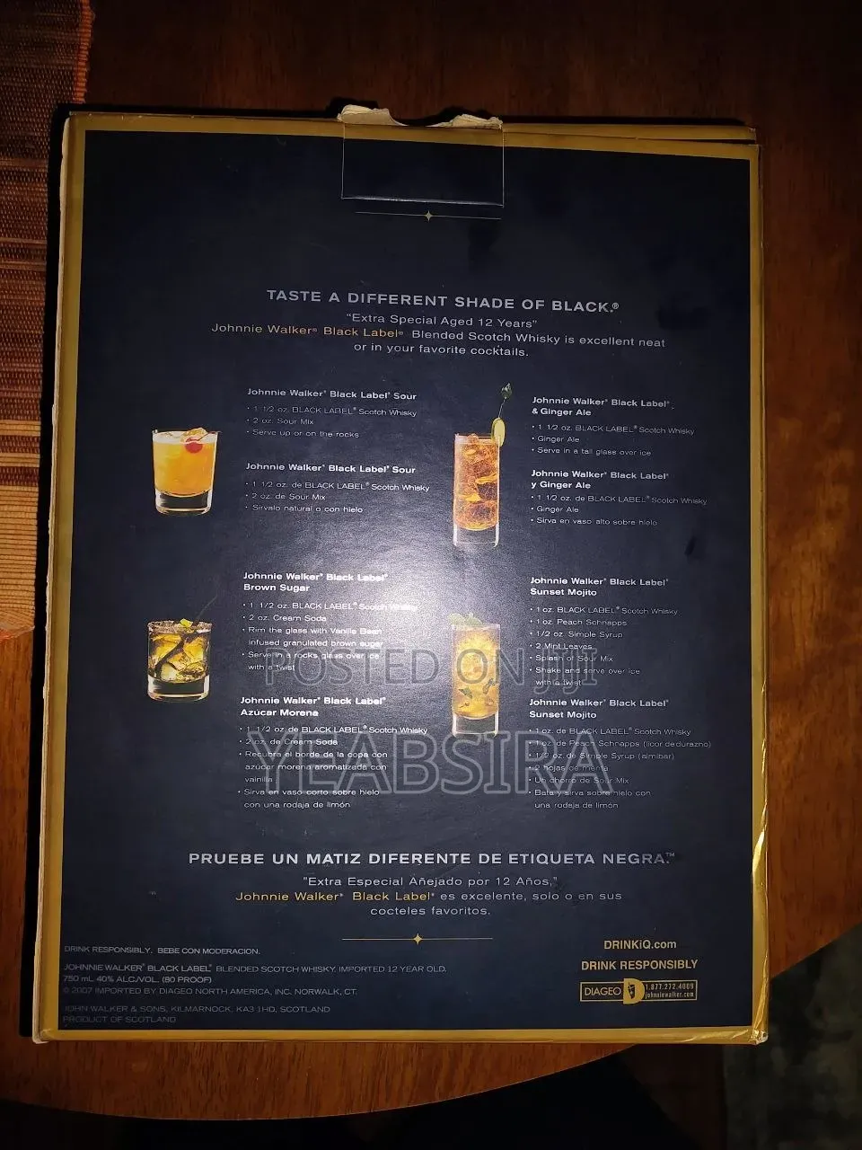 Johnnie Walker Black Label 12 Year Old Gift Set Featuring a 750ml