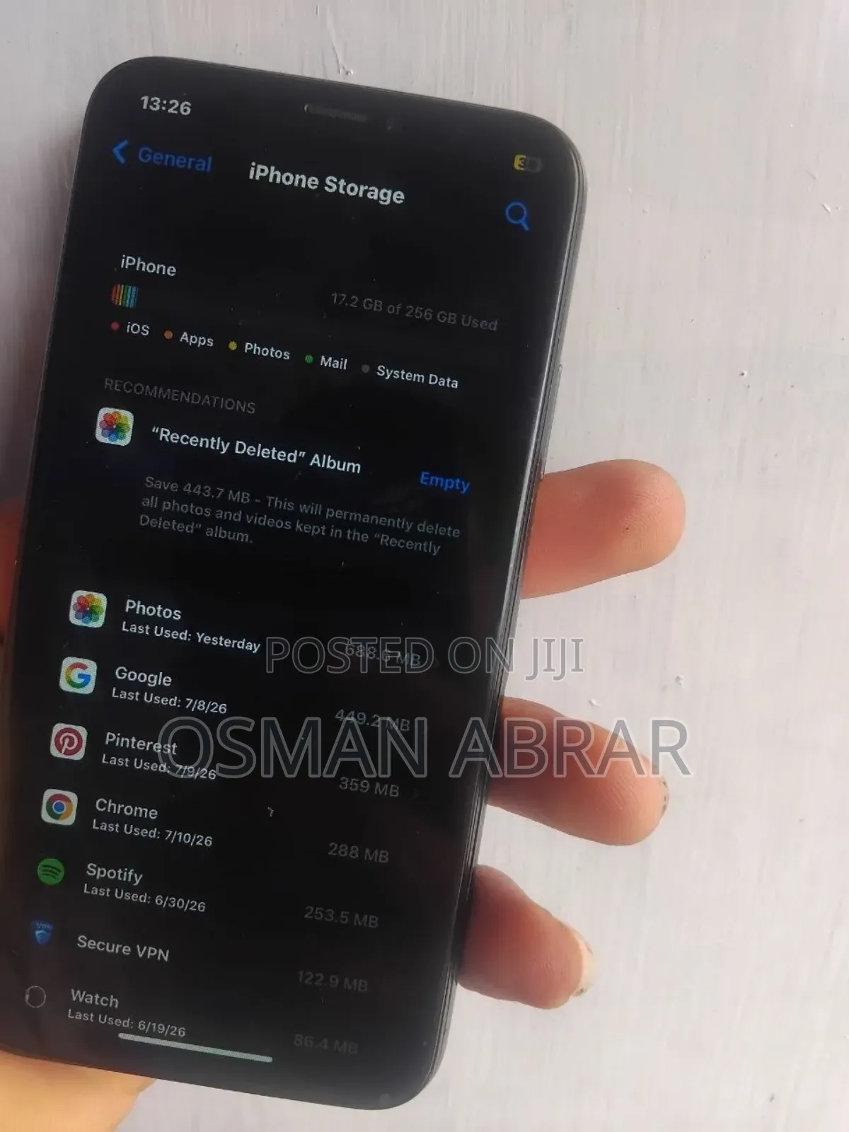 Apple iPhone X 256 GB Black
