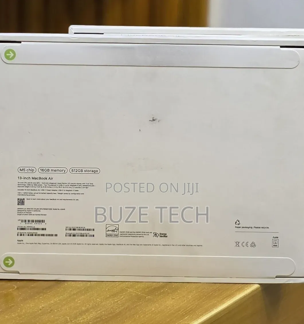 New Laptop Apple MacBook Air 2026 M5 16GB Apple M5 SSD 512GB