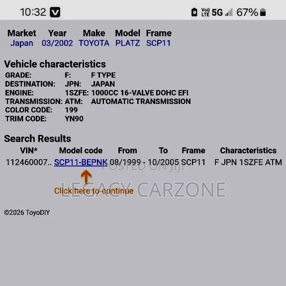 Toyota Platz 2002 Silver