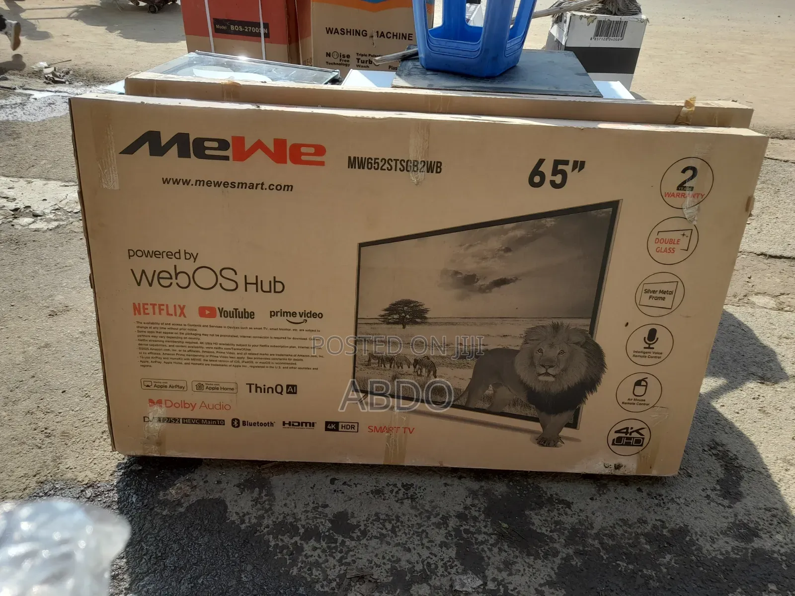 Mewe Smart Webos Tv 65 Inch Andraid Doubel Gelass 2026 Quality