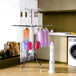 Octopus Folding Clothes Hanger 360 Degree Rotating Dryer ልብስ ማስጫ