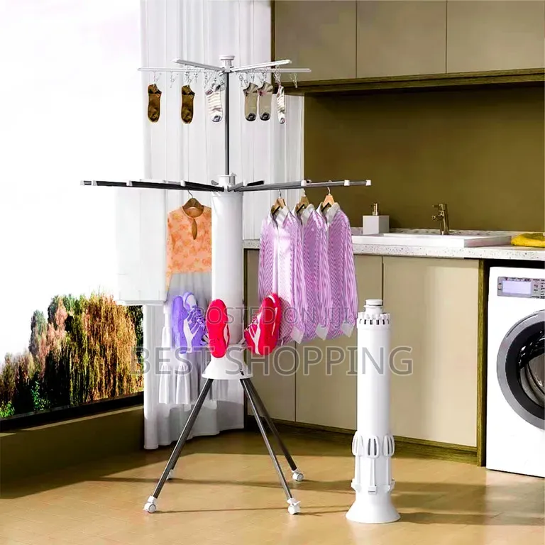 Octopus Folding Clothes Hanger 360 Degree Rotating Dryer ልብስ ማስጫ