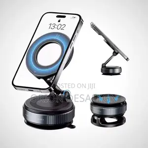 Premium Vacuum Suction Magnetic Phone Holder - For Car Desk