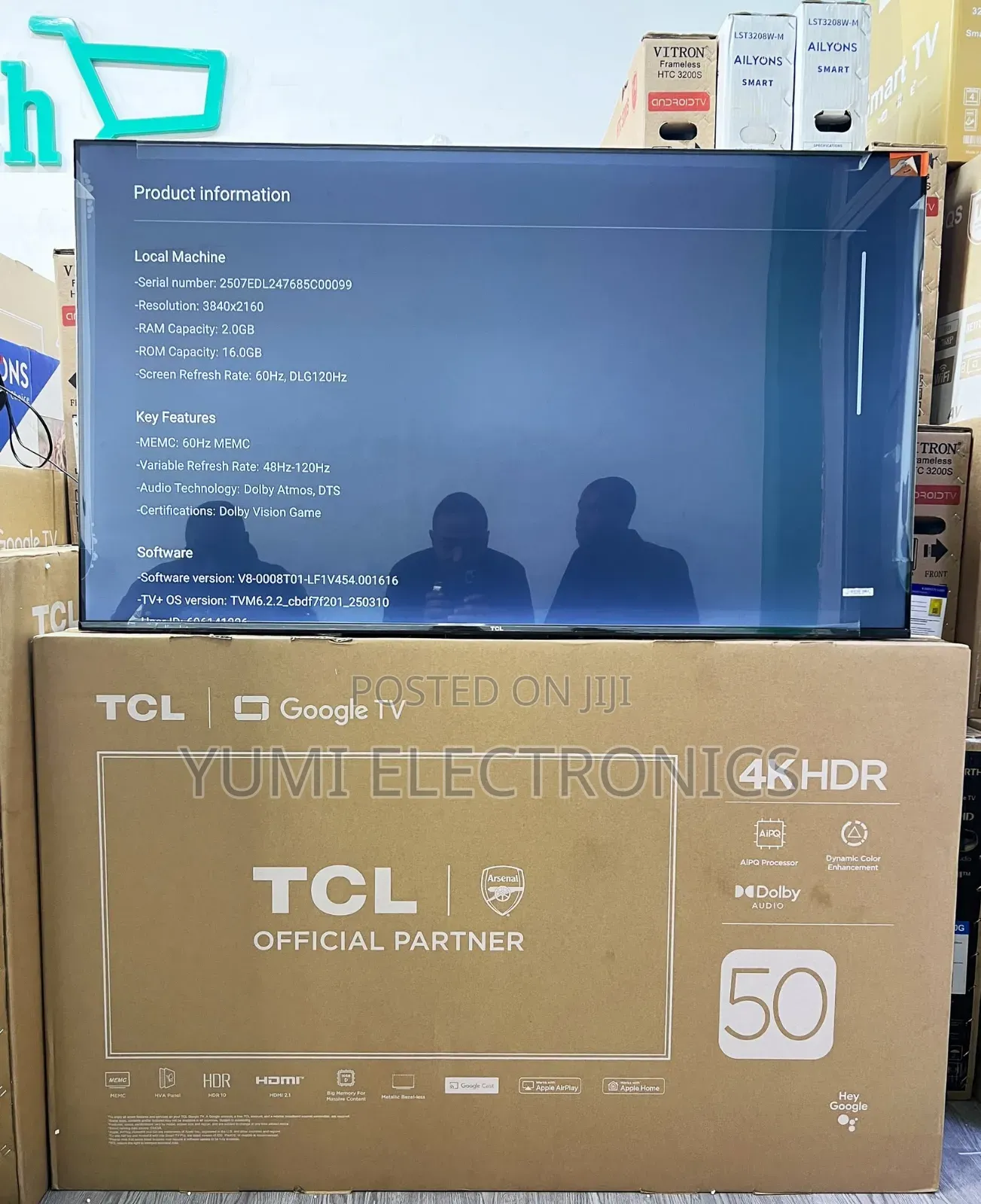 TCL Fram Less 50 Inch Google Tv