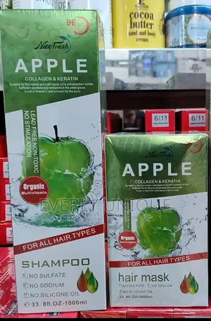 Nice Fresh Apple Collagen and Keratin Shampoo and Hair Mask