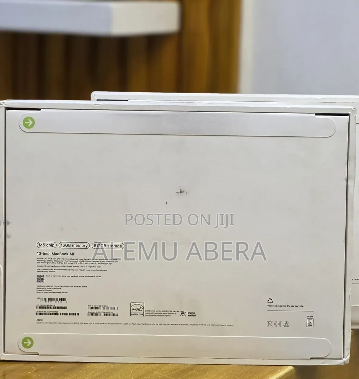 New Laptop Apple MacBook Air 2026 M5 16GB Apple M5 SSD 512GB