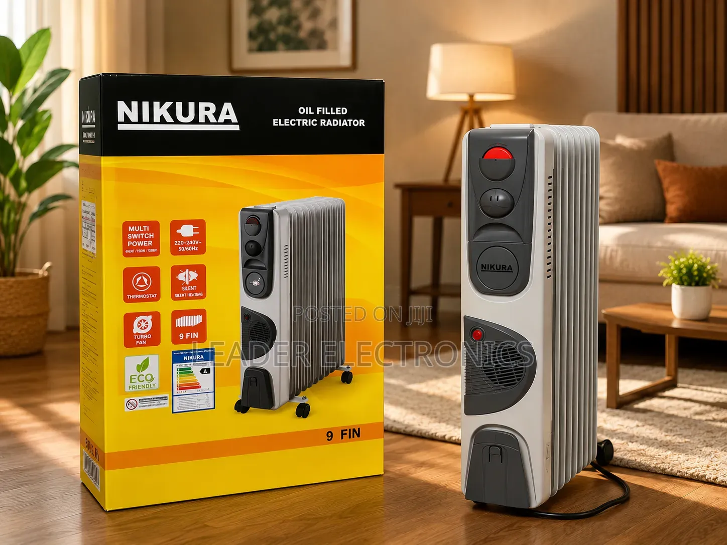 Nikura Oil Heater 9 Fin – Original | Free Delivery