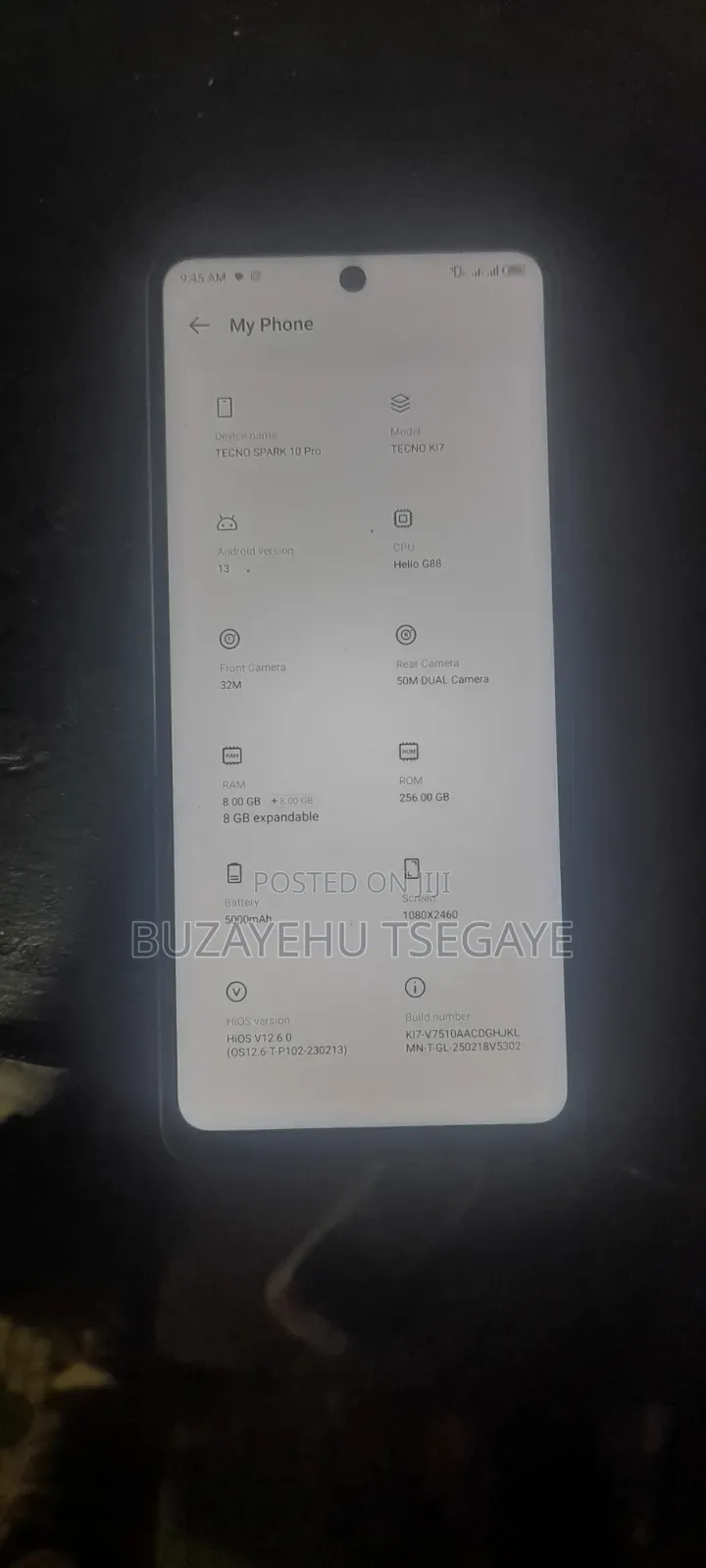New Tecno Spark 10 Pro 256 GB White
