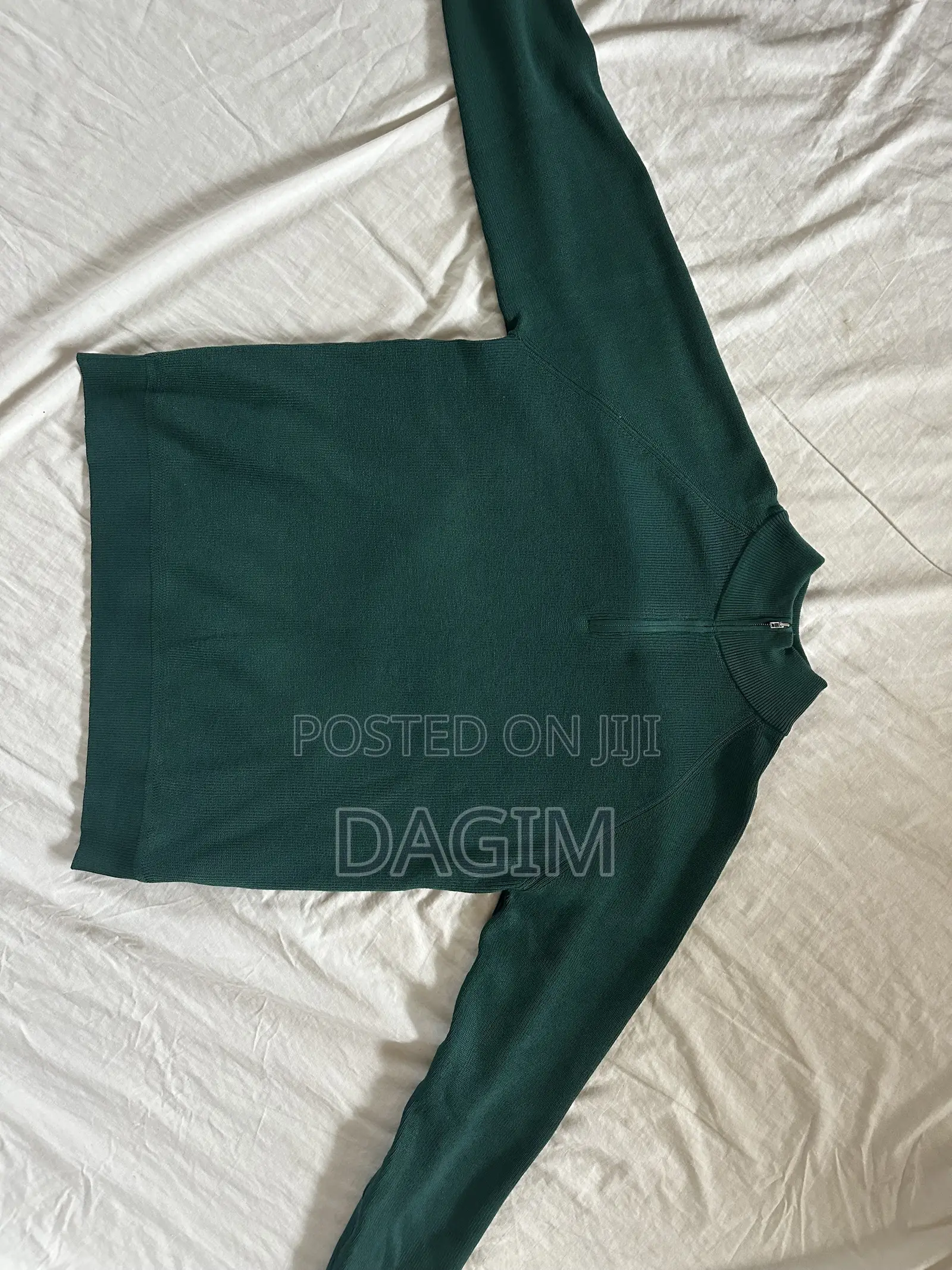 European Standard Men’S Green Quarter Zip Sweater | Italian Style