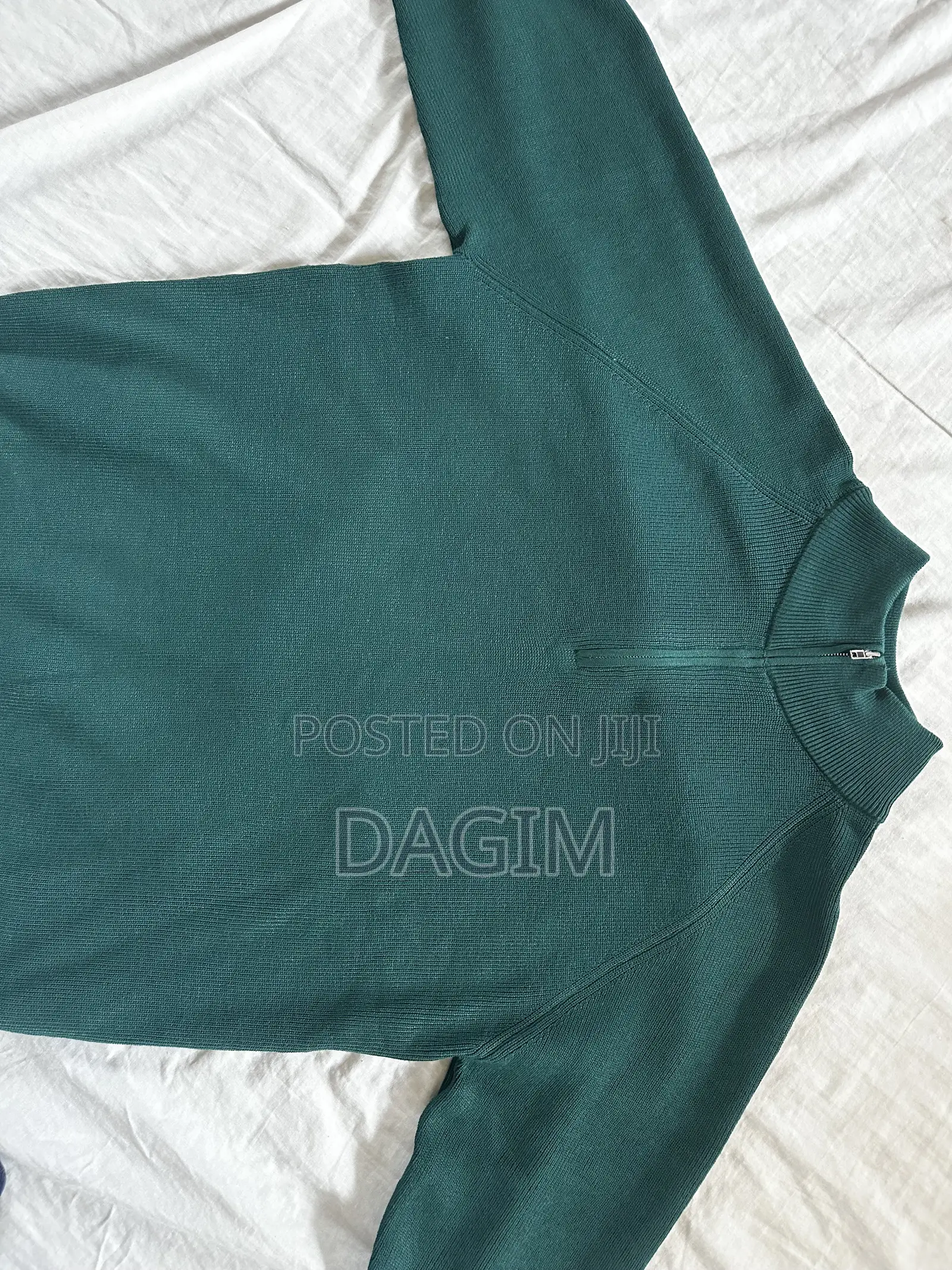 European Standard Men’S Green Quarter Zip Sweater | Italian Style