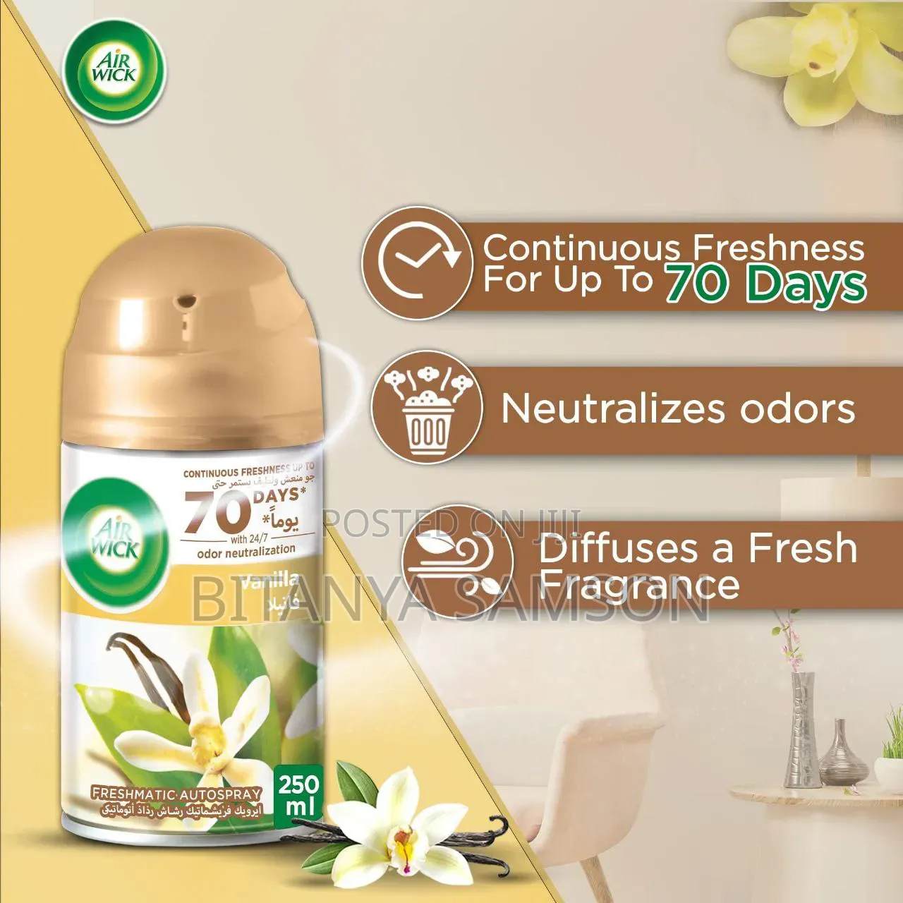 Airwick Automatic Air Freshener With Dispenser