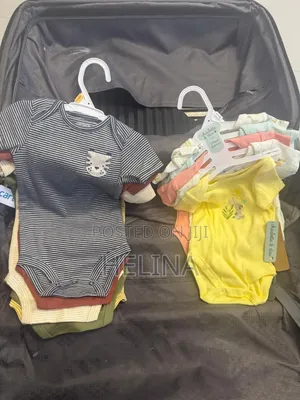 5 Piece Carter's Brand Baby Short-Sleeve Body Suits Original From Usa