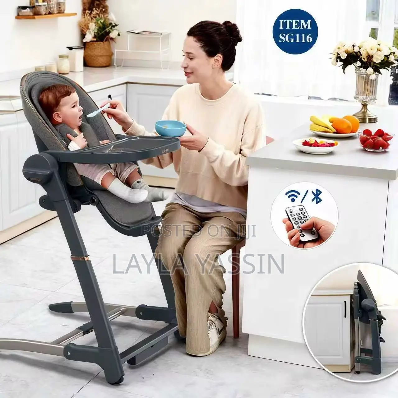 Kidilo Foldable Portable Baby Chair