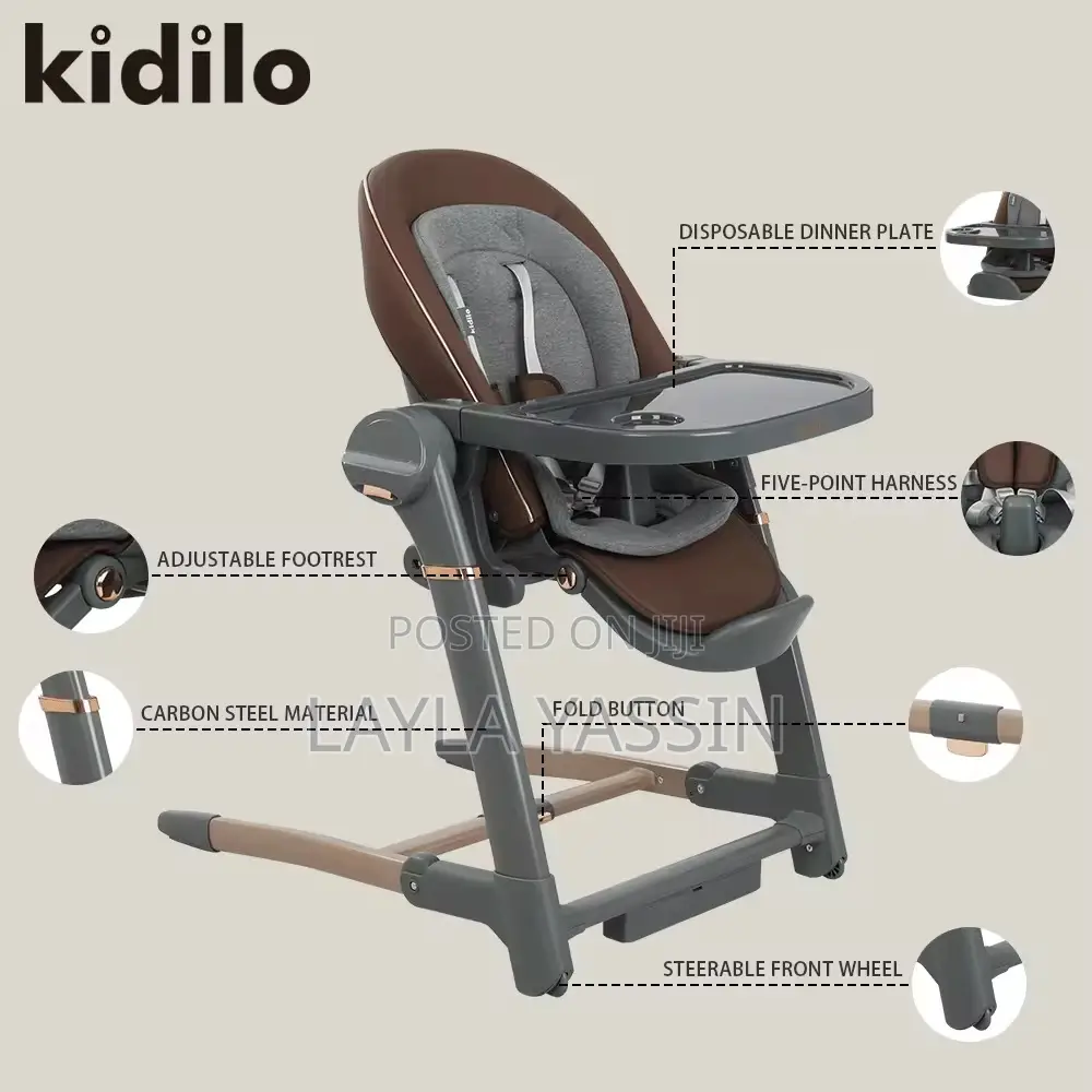 Kidilo Foldable Portable Baby Chair