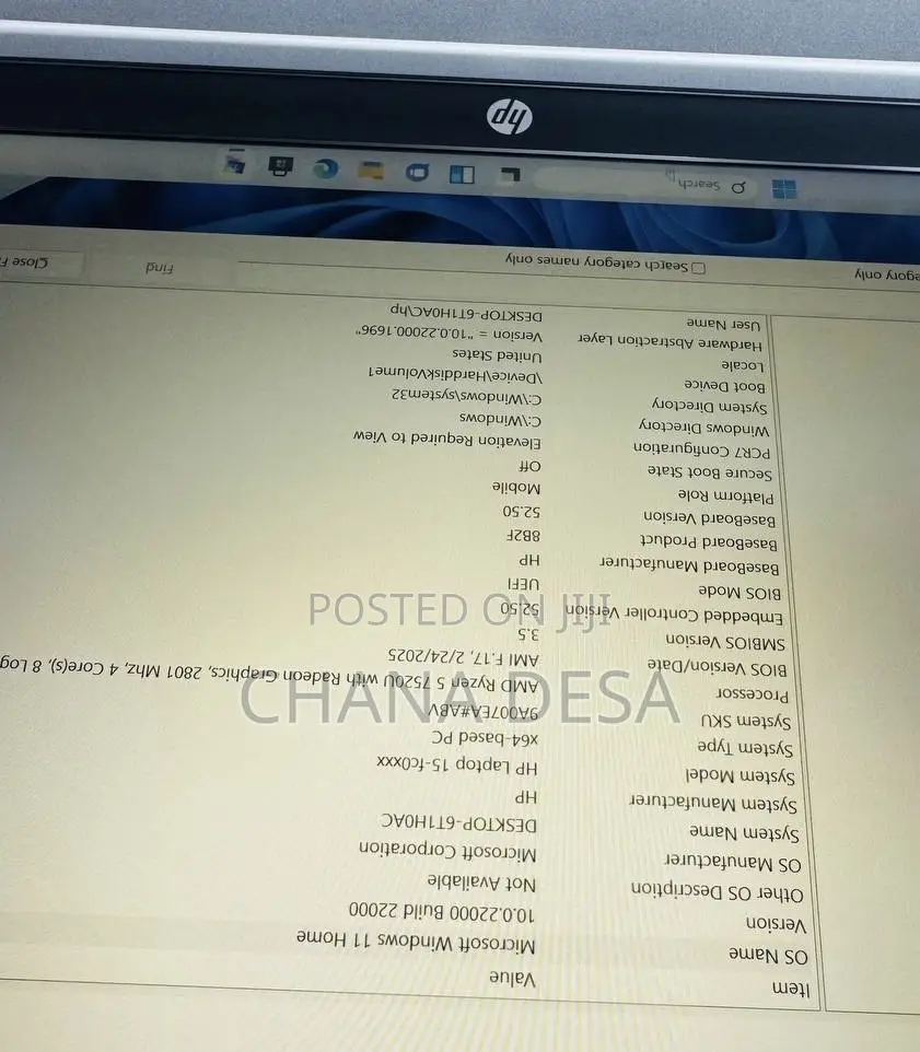 New Laptop HP 8GB AMD Ryzen 5 SSD 512GB