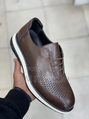 Leather Hybrid Dress-Sneaker: Rich Brown