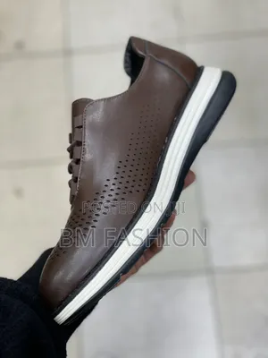 Leather Hybrid Dress-Sneaker: Rich Brown