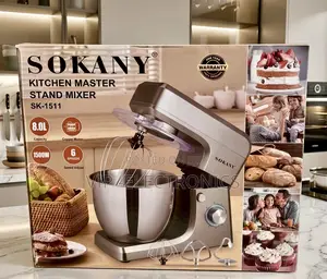 SOKANY Kitchen Master Stand Mixer – 8L 1500W Powerful Baking Mixer