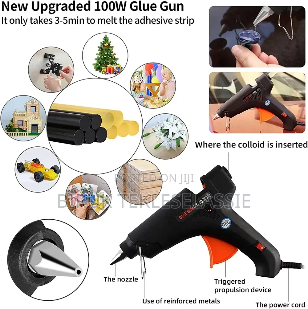 100 Watt Hot Melt Glue Gun With One Free Glue Stick