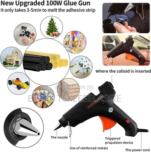 100 Watt Hot Melt Glue Gun With One Free Glue Stick
