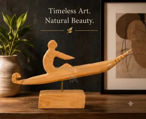 Man on the Boat – Handcrafted Austrian Wood Sculpture