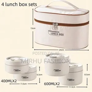 Lunch Box Bag 4 in 1(4 Pieces ) Stainless Steel