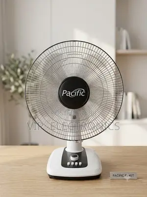 Pacific Table Fan 16-Inch– 5-Speed Quiet Oscillating Cooling Fan