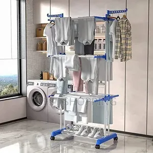 Three Layer Clothes Hanger Rack 50 Kg በወፍራሙ