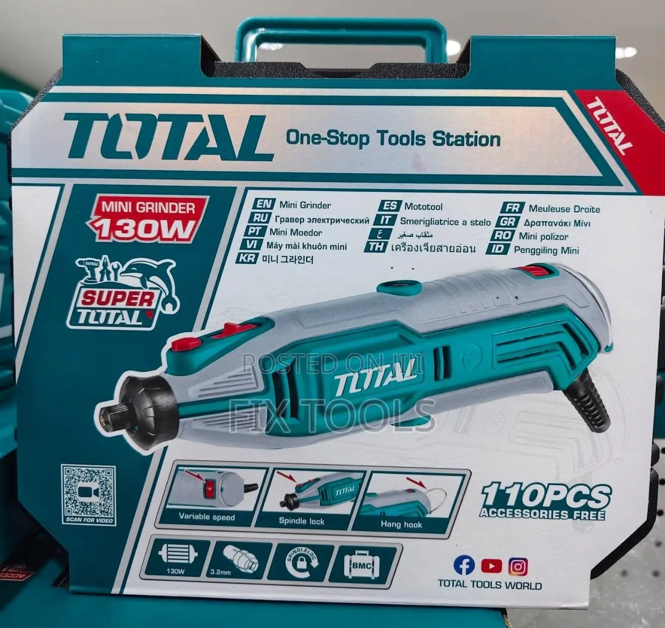 TOTAL Mini Grinder 130W