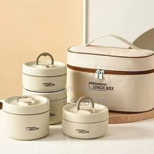 የማያቀዘቅዝ የምሳ እቃ Lunch Time Now 4-Tier Lunch Box Set