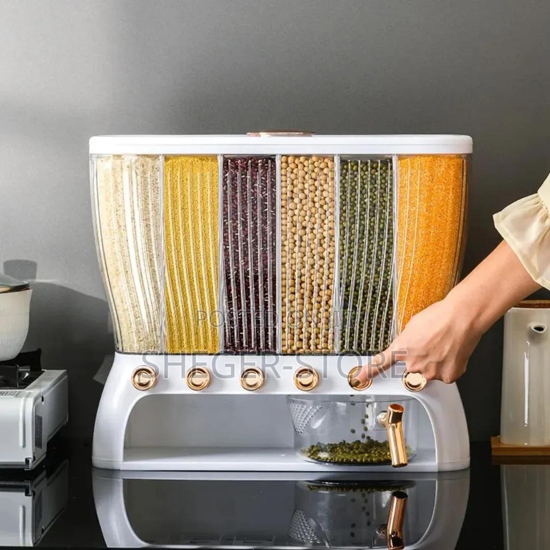 High Quality 6 in 1 Cereal Dispenser የጥራጥሬ ነገርች መረስቀመጫ 6 ክፍል ያለው