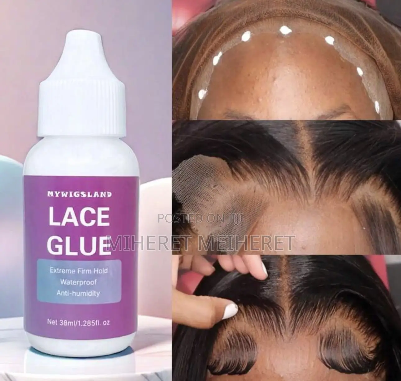 Strong Hold Waterproof Lace Glue for Wigs, Lace Wig Adhesive for Hair