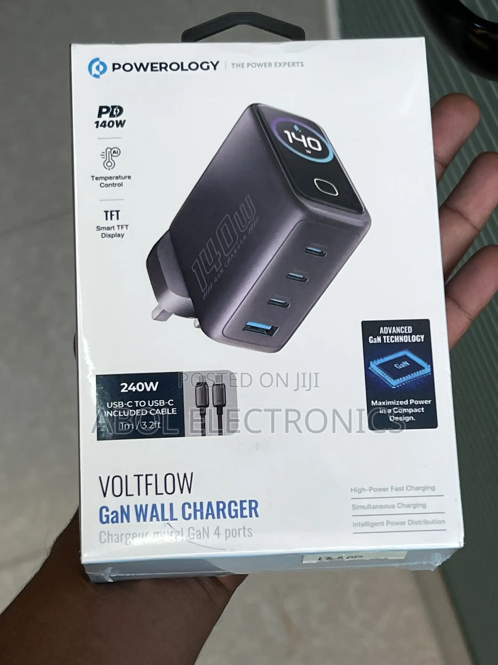 Powerology VoltFlow 140W GaN Wall Charger