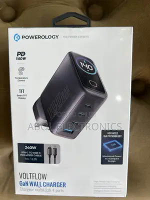Powerology VoltFlow 140W GaN Wall Charger