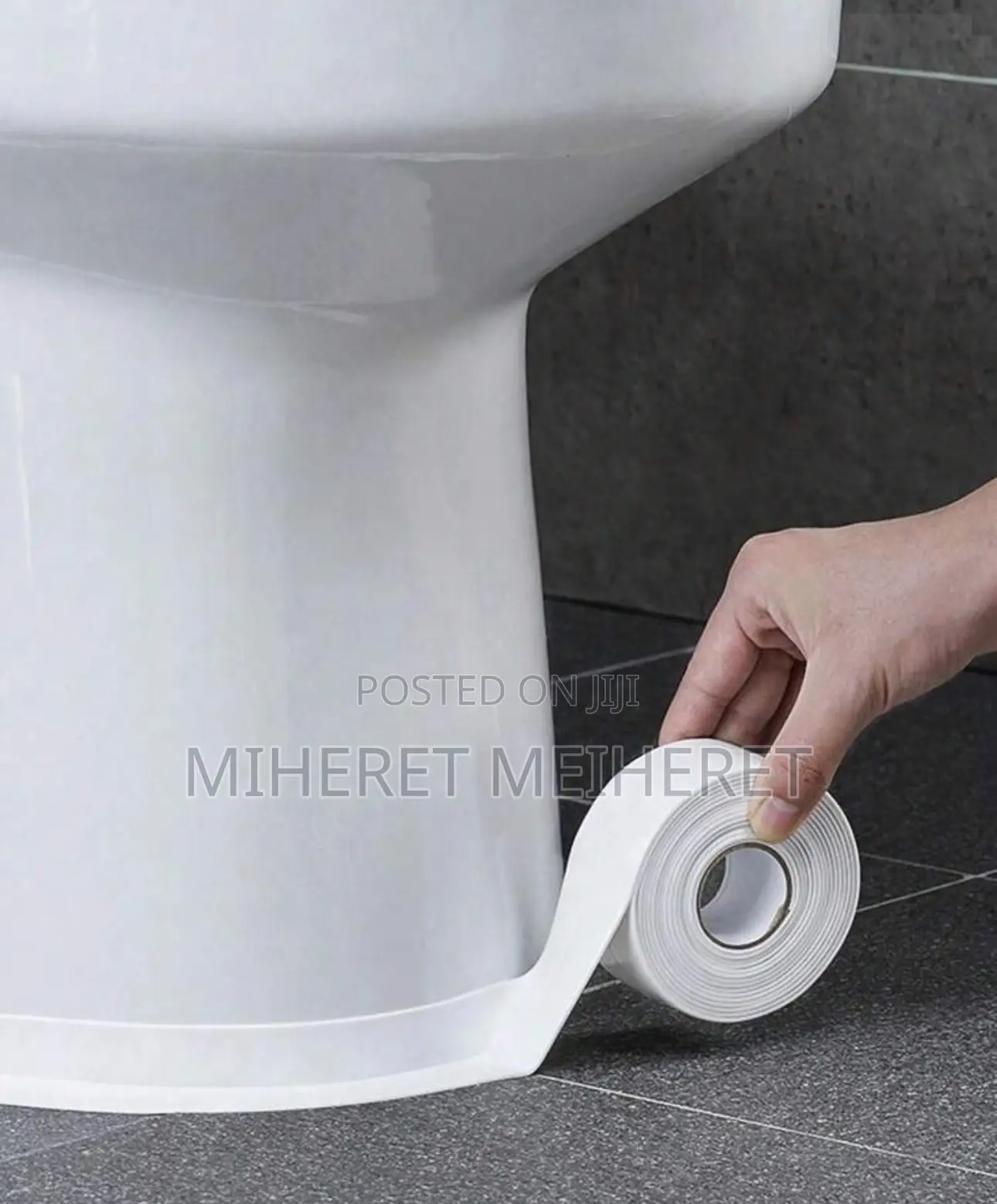 1 Roll 3.8cm X 5m White Self-Adhesive Caulk Tape, High Adhesive, Water