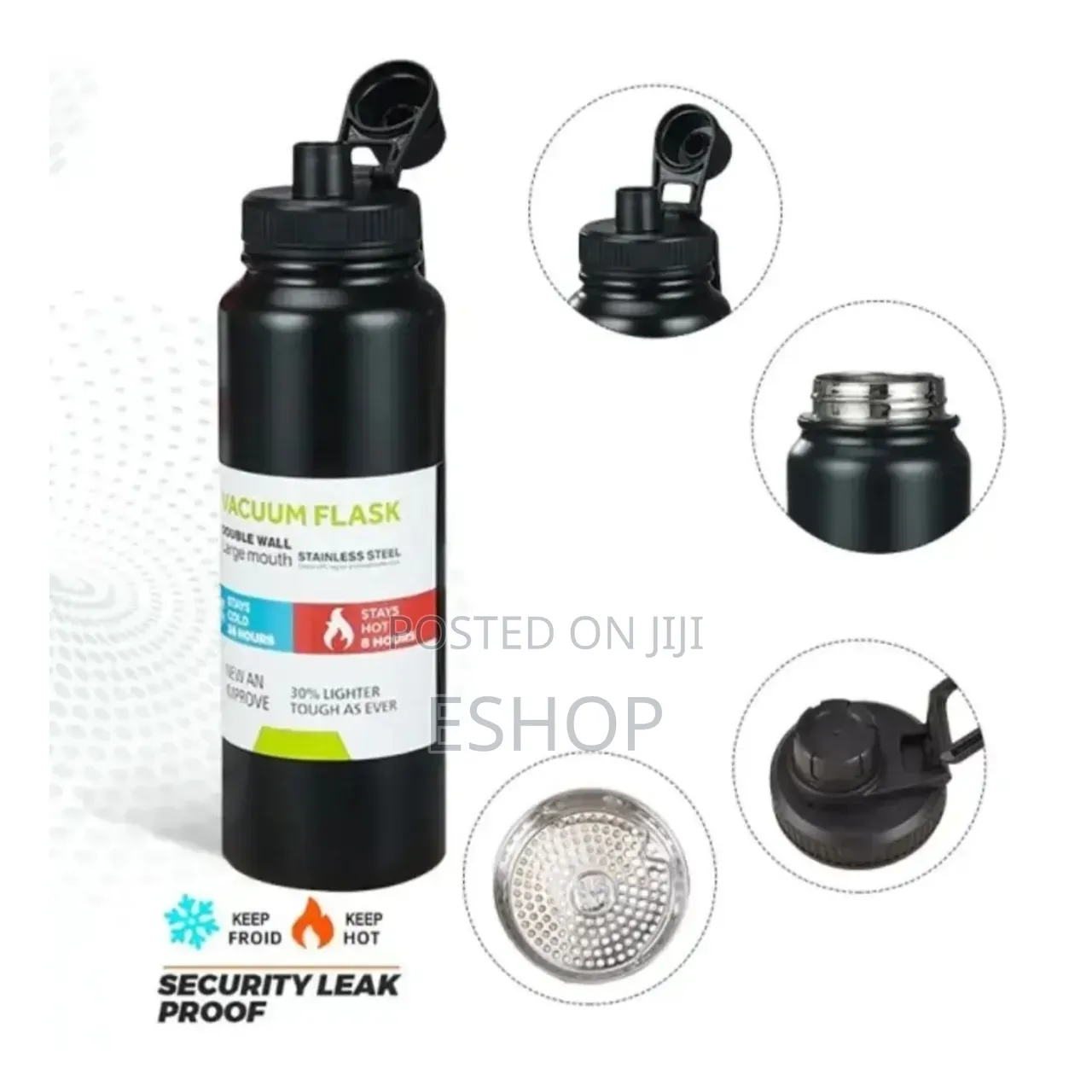 Food-Safe Double-Wall Vacuum Bottle – Dishwasher Safe (Top Rack)